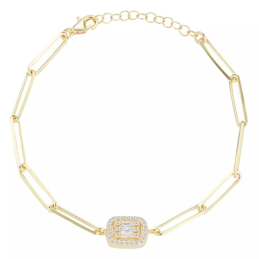 Sunkissed Sterling Cubic Zirconia Link Bracelet, Women's,  Product Image