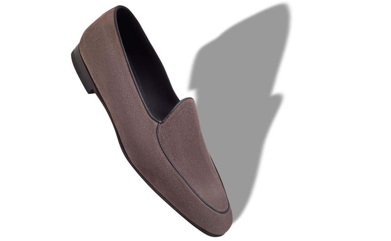 MODENA Grey Suede Loafers  Product Image
