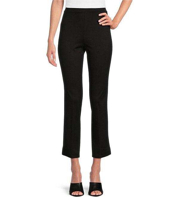 Jude Connally Lucia Ponte Knit Elastic Waistband Straight Pull-On Ankle Pants Product Image