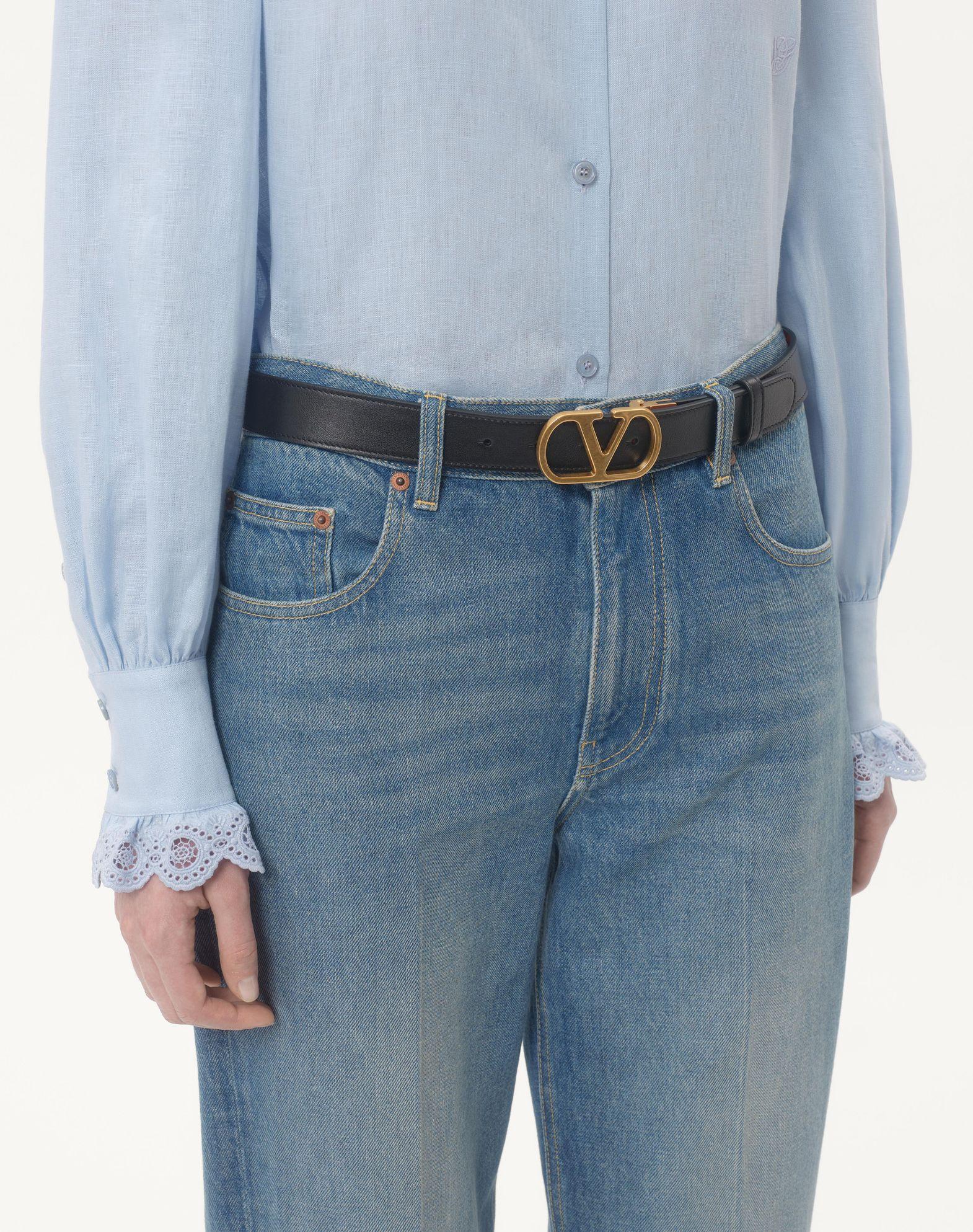 Vlogo Signature Reversible Shiny Calfskin Belt 30 Mm Product Image