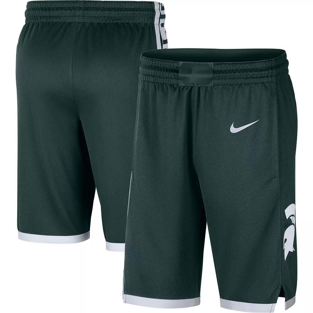Men's Nike Green Michigan State Spartans Logo Replica Performance Basketball Shorts,  Product Image
