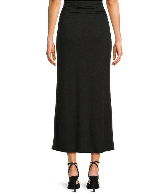 GB Knit Jersey Fold Over Coordinating Maxi Skirt Product Image