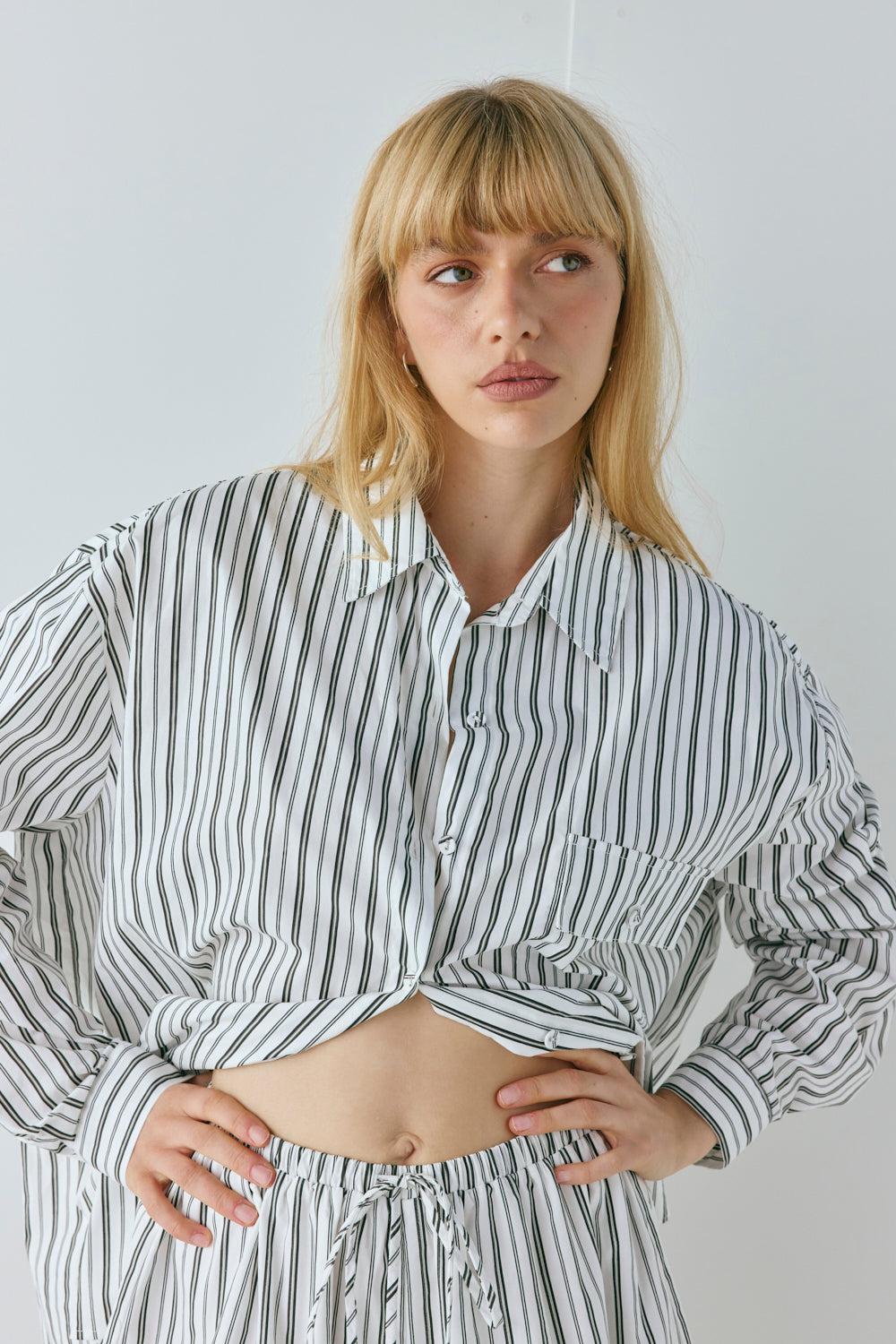 June Shirt Black Stripe Product Image