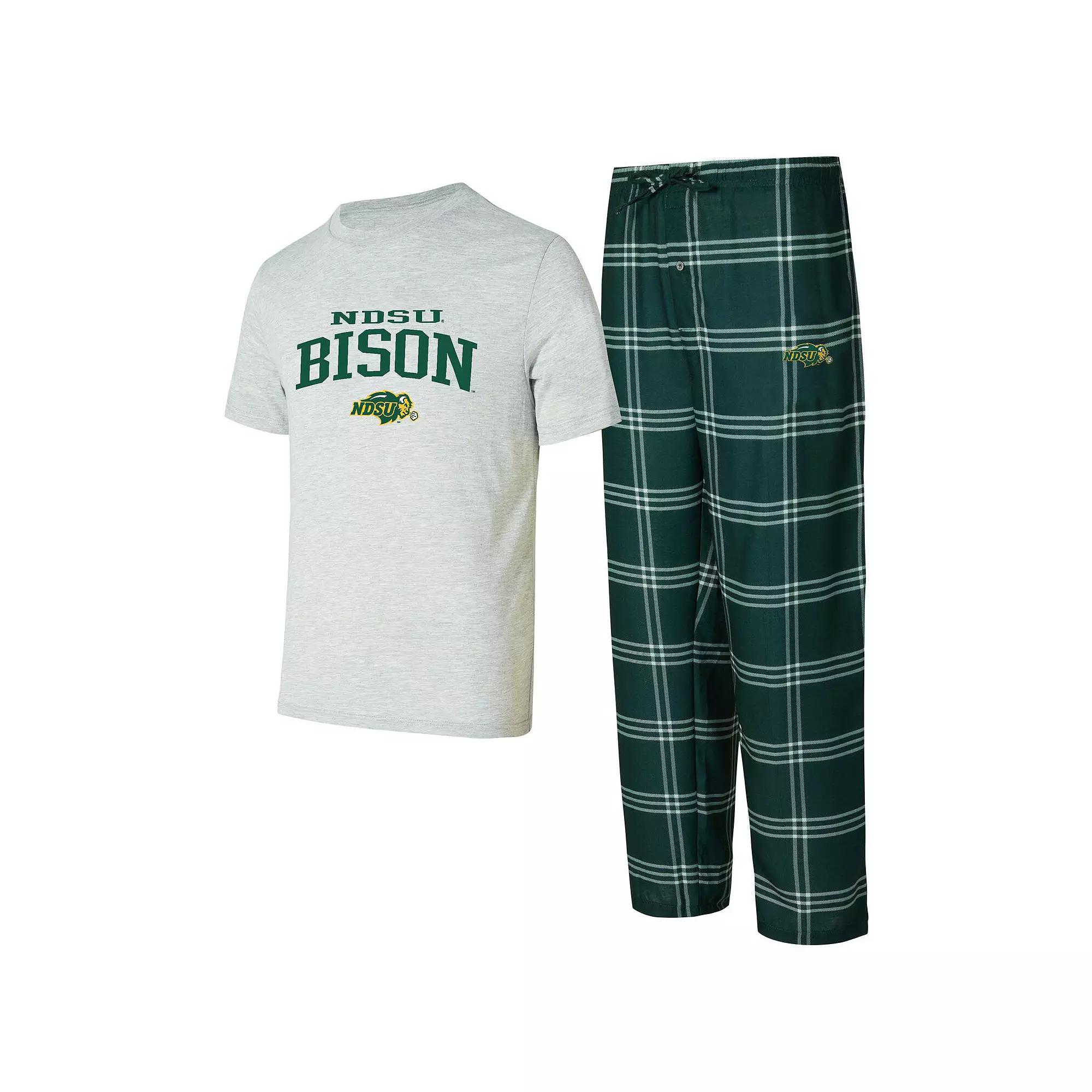Men's Concepts Sport NDSU Bison T-Shirt & Pants Sleep Set, Size: 2XL, Nds Green Product Image