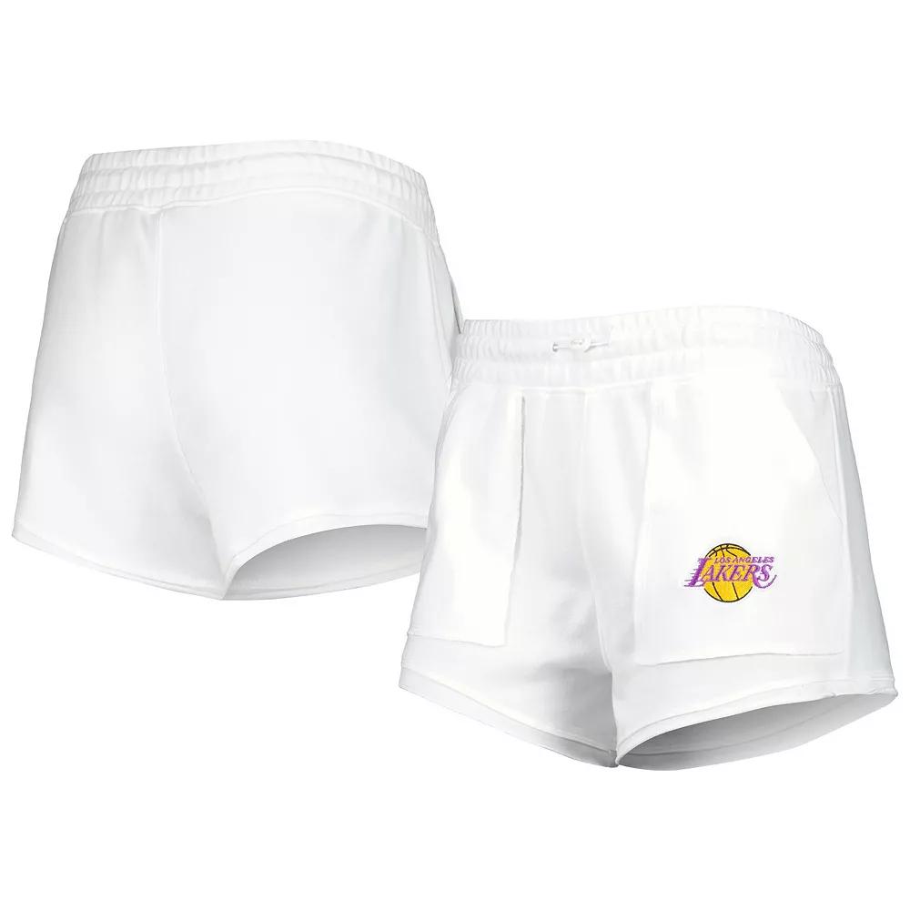 Women's Concepts Sport White Los Angeles Lakers Sunray Shorts,  Product Image