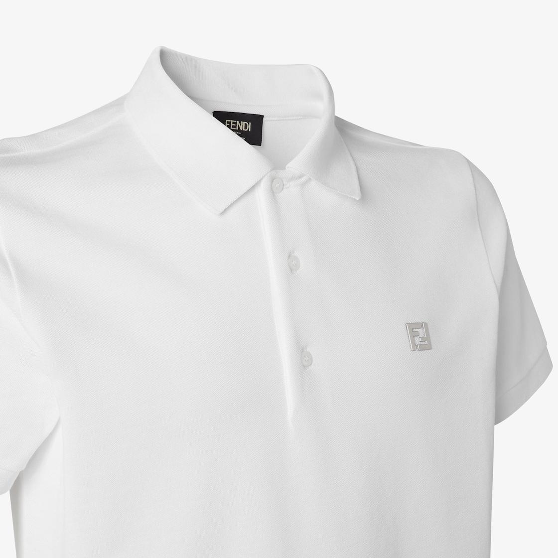 Polo shirtWhite piqué polo shirt Product Image