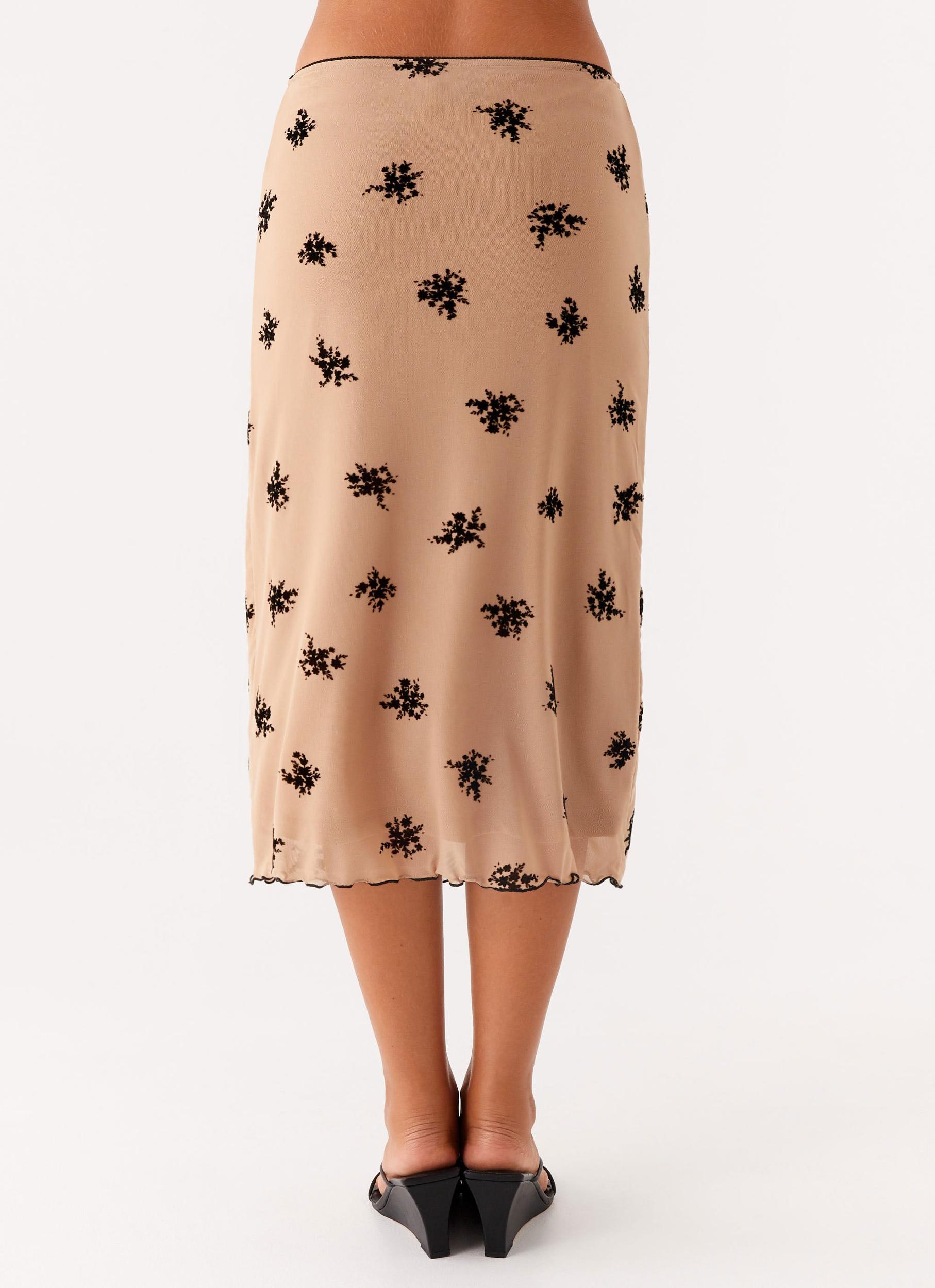 Rocca Midi Skirt - Nude Product Image