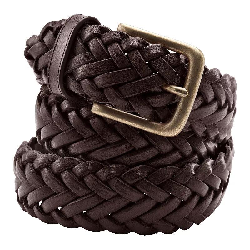 Men's Lands' End Leather Braid Belt,  Product Image
