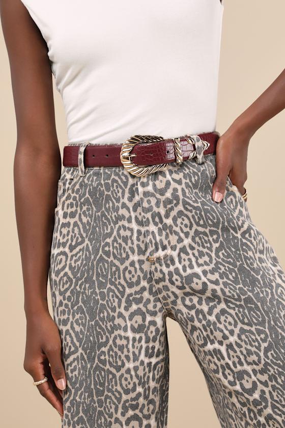 Modern Rodeo Burgundy Western Belt Product Image