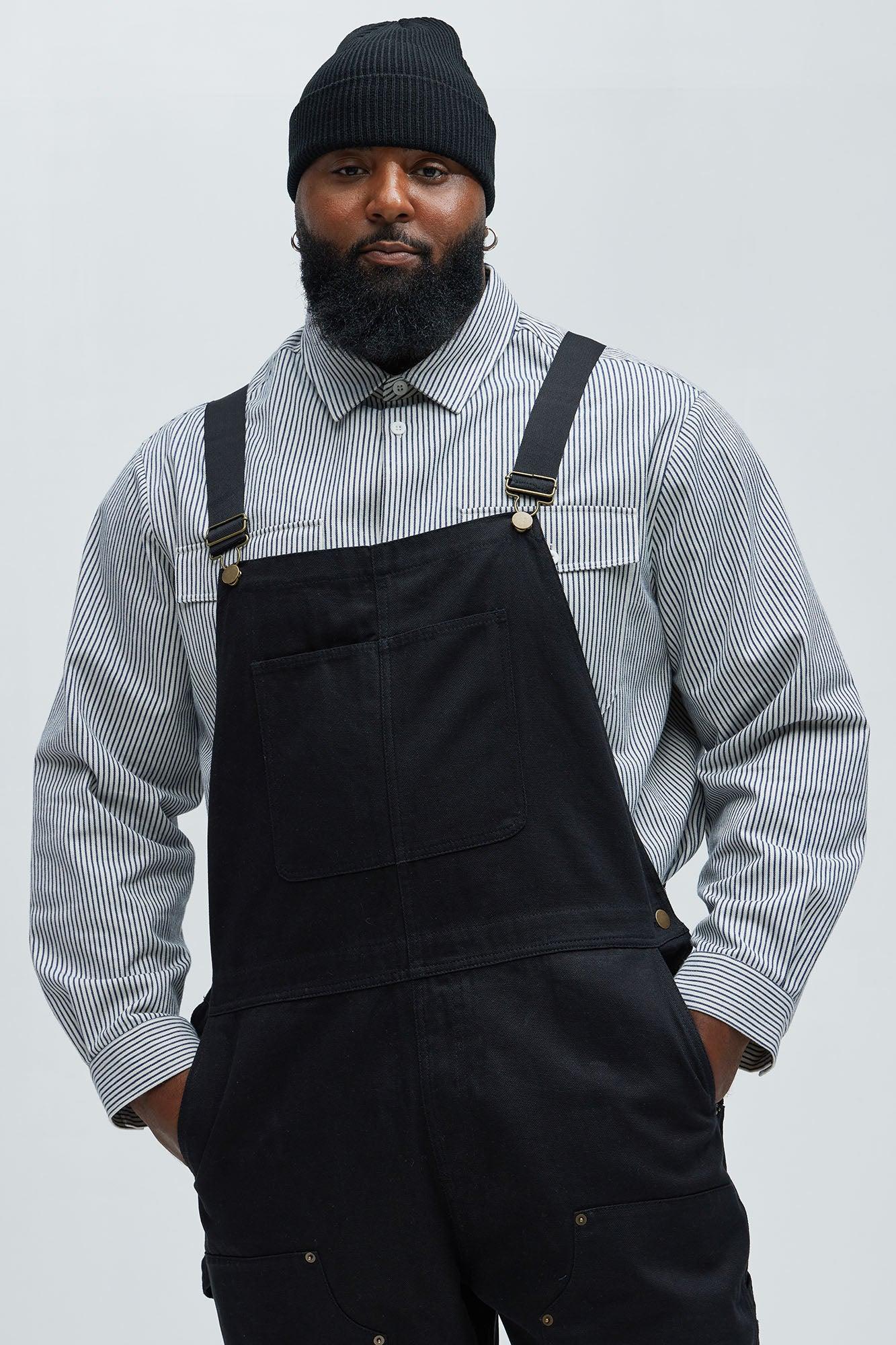 Alexander Utility Canvas Overalls - Black Product Image