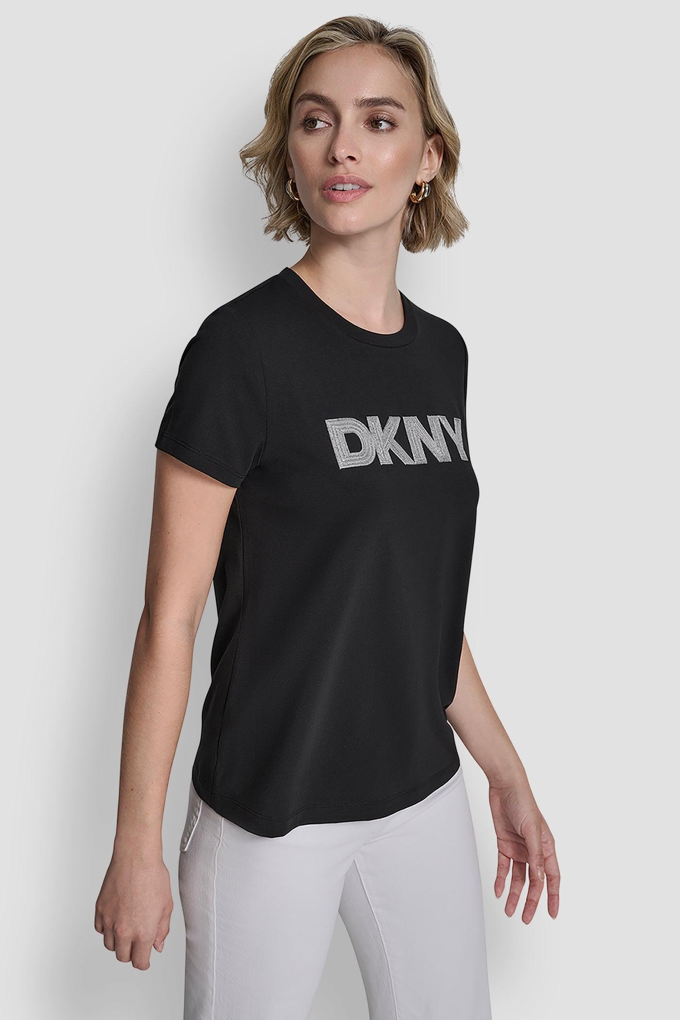 METALLIC LOGO EMBROIDERED TEE Product Image