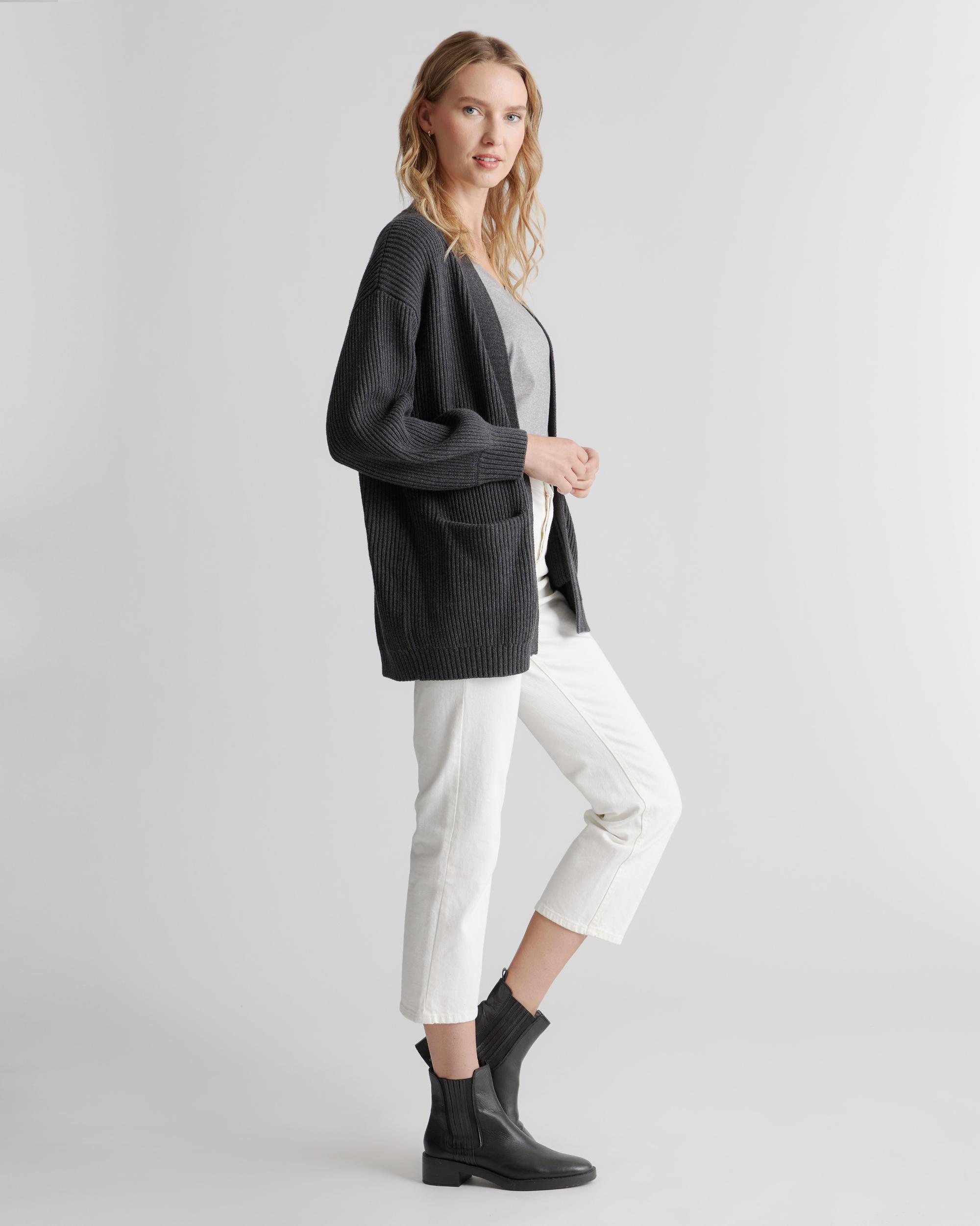 Quince | Women's OverSized Cardigan Sweater Organic Cotton Product Image