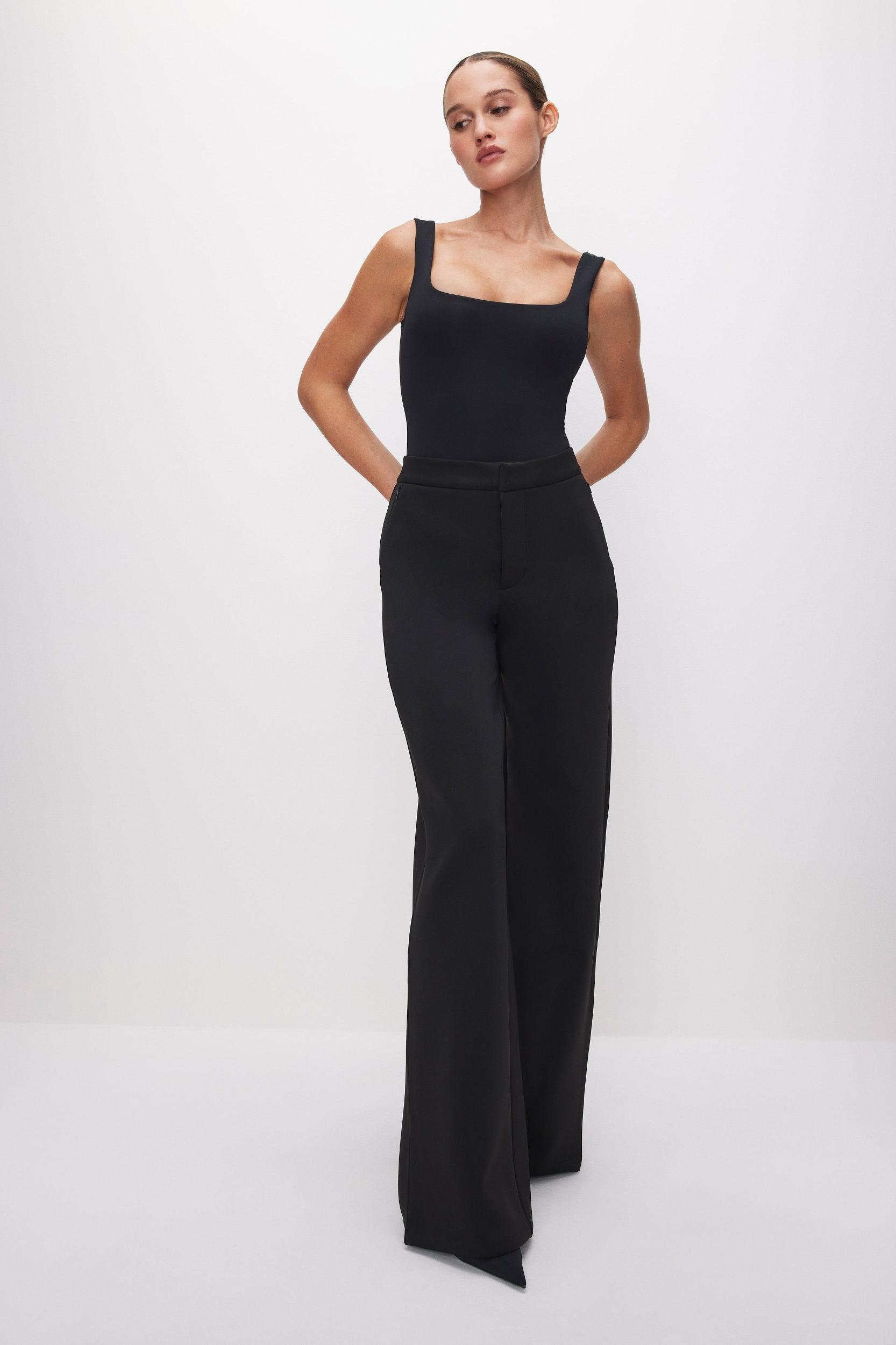 SCUBA WIDE LEG TROUSERS | BLACK001 Product Image
