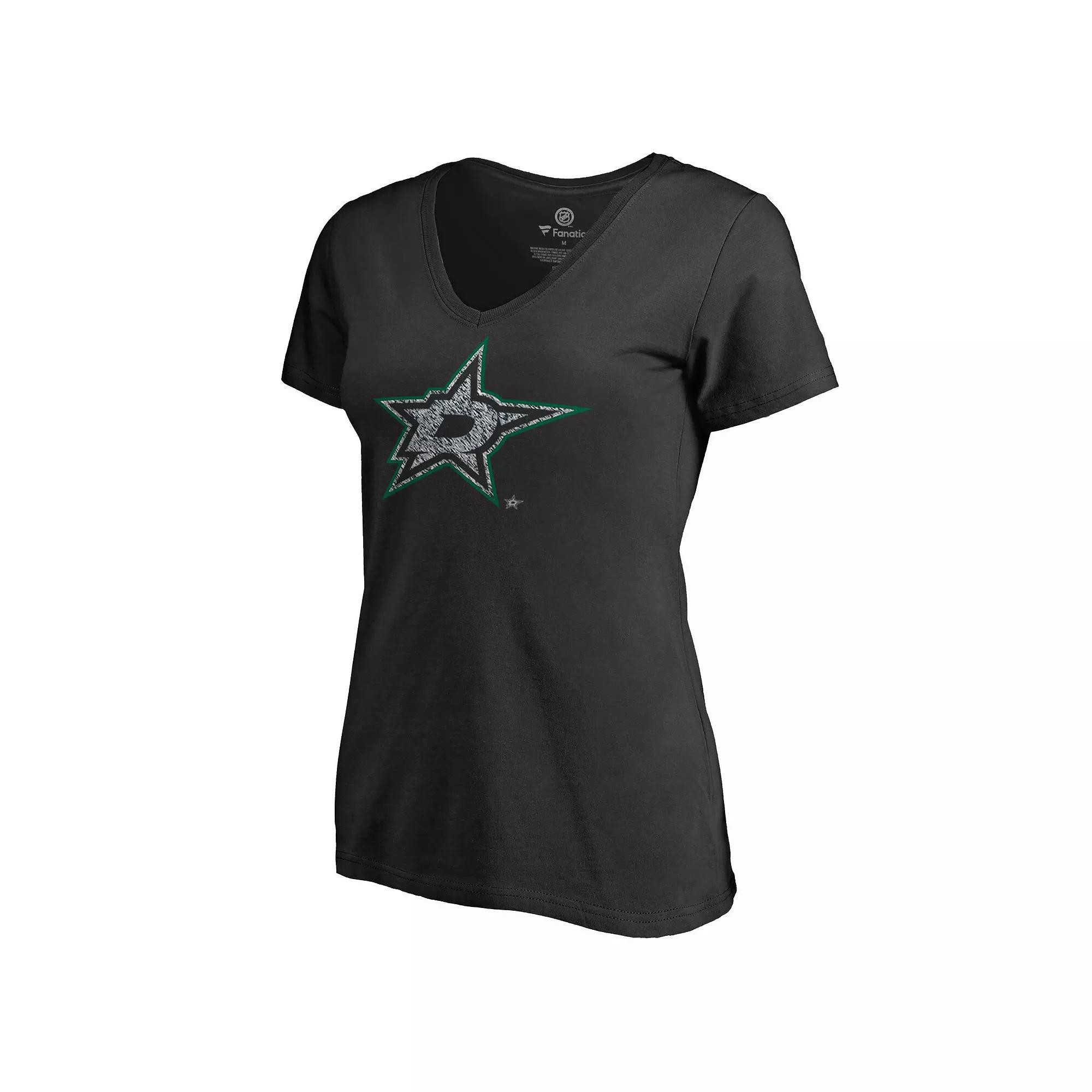 Women's Black Dallas Mavericks Midnight Mascot V-Neck T-Shirt,  Product Image