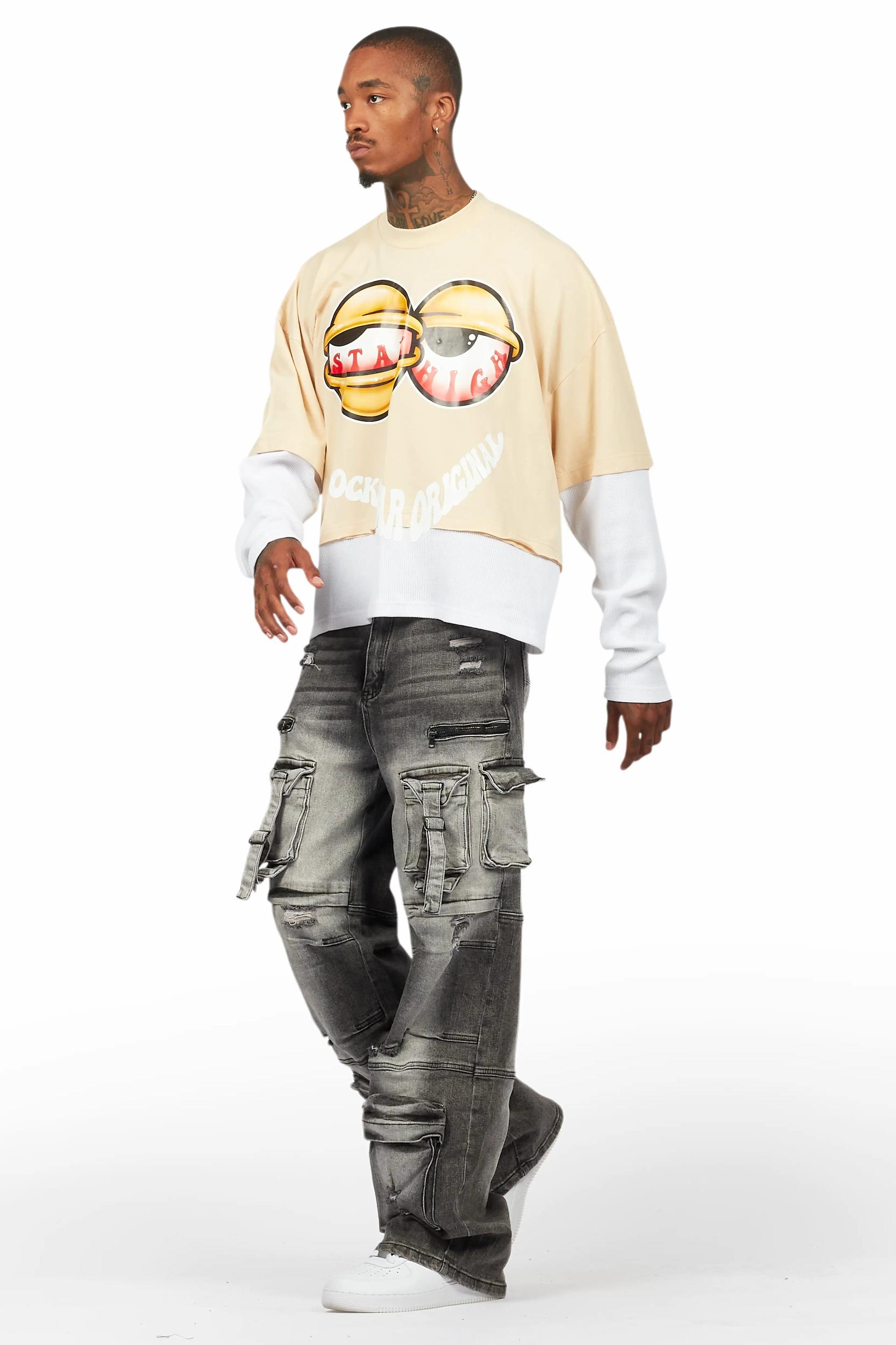 Berdi Black Wash Baggy Fit Jean Male Product Image