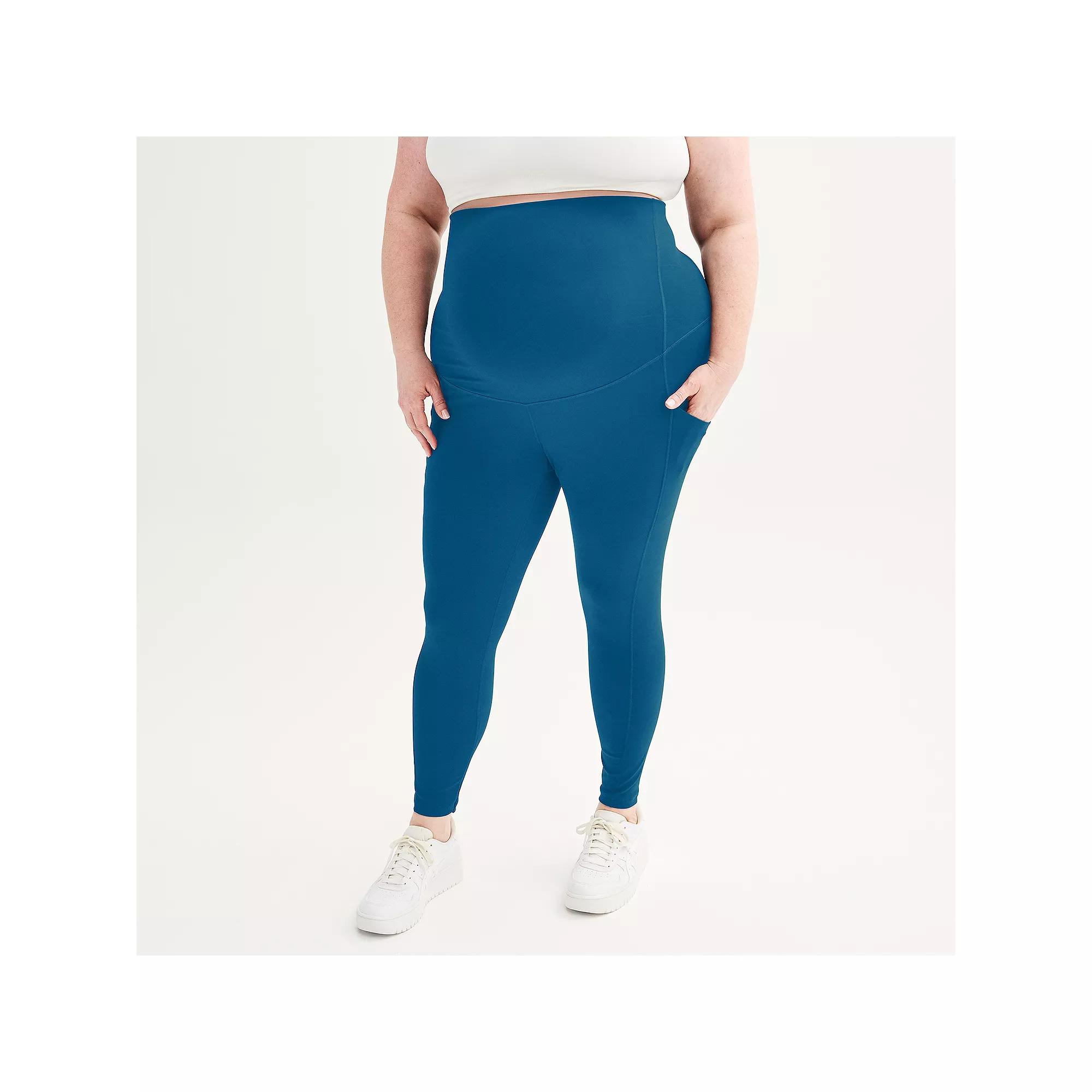 Plus Size Maternity Tek Gear® Ultrastretch 7/8th Leggings, Women's, Size: 2XL, Solomon Product Image