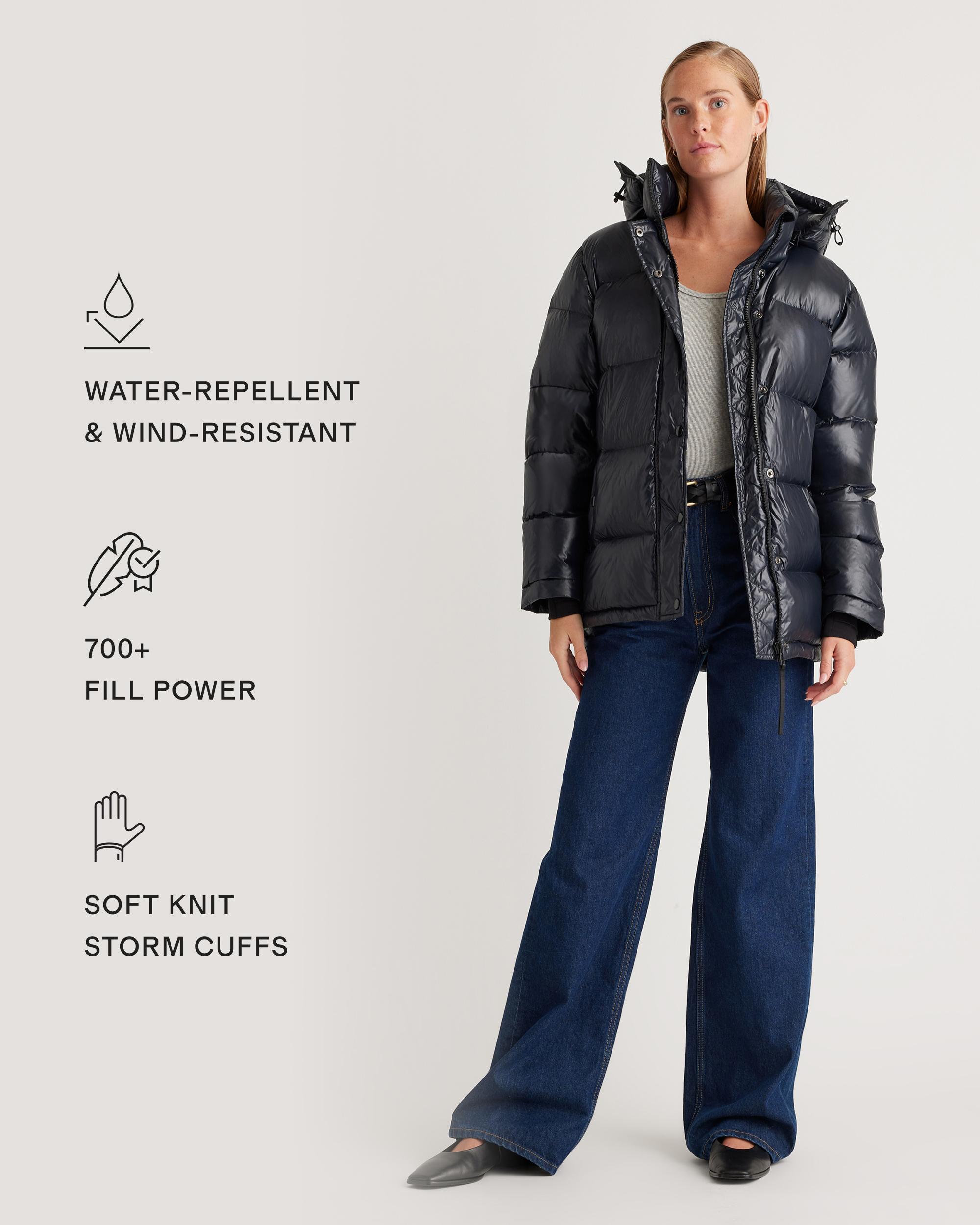 Quince | Women's Responsible Down Cropped Puffer Jacket Size XL, Recycled Polyester Product Image