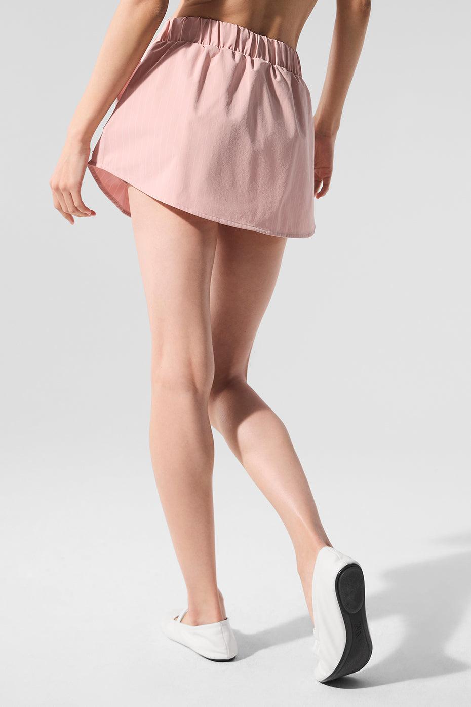 Pinstripe Daylight Mini Skirt - Pink Quartz/Ivory Product Image