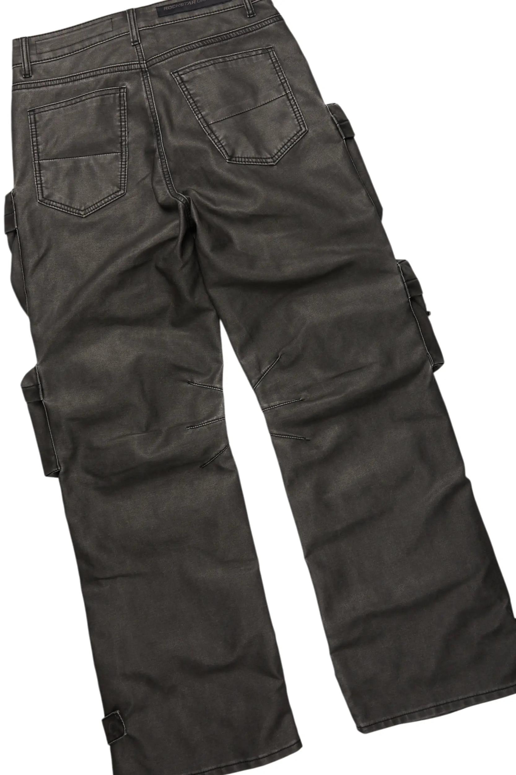 Andros Grey Mohair Hoodie & Lenz Stacked Flare PU Jean Bundle Male Product Image