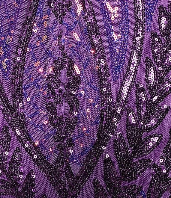 Blondie Nites Sequin Notch Neck Sleeveless Dress Product Image