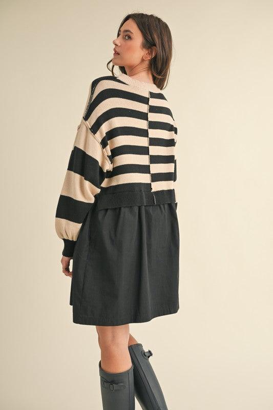 Sweater Knit Top Comfy Dress Product Image