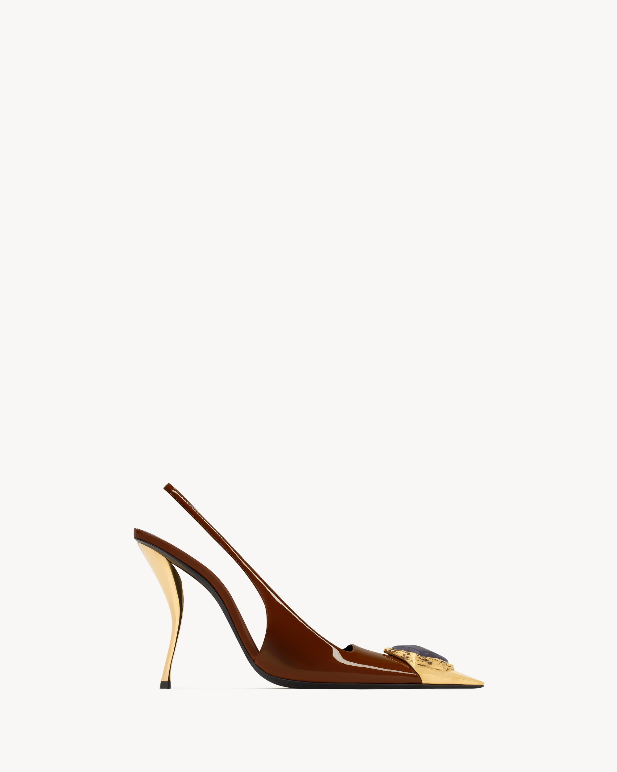 LOULOU slingback pumps in patent leather Product Image