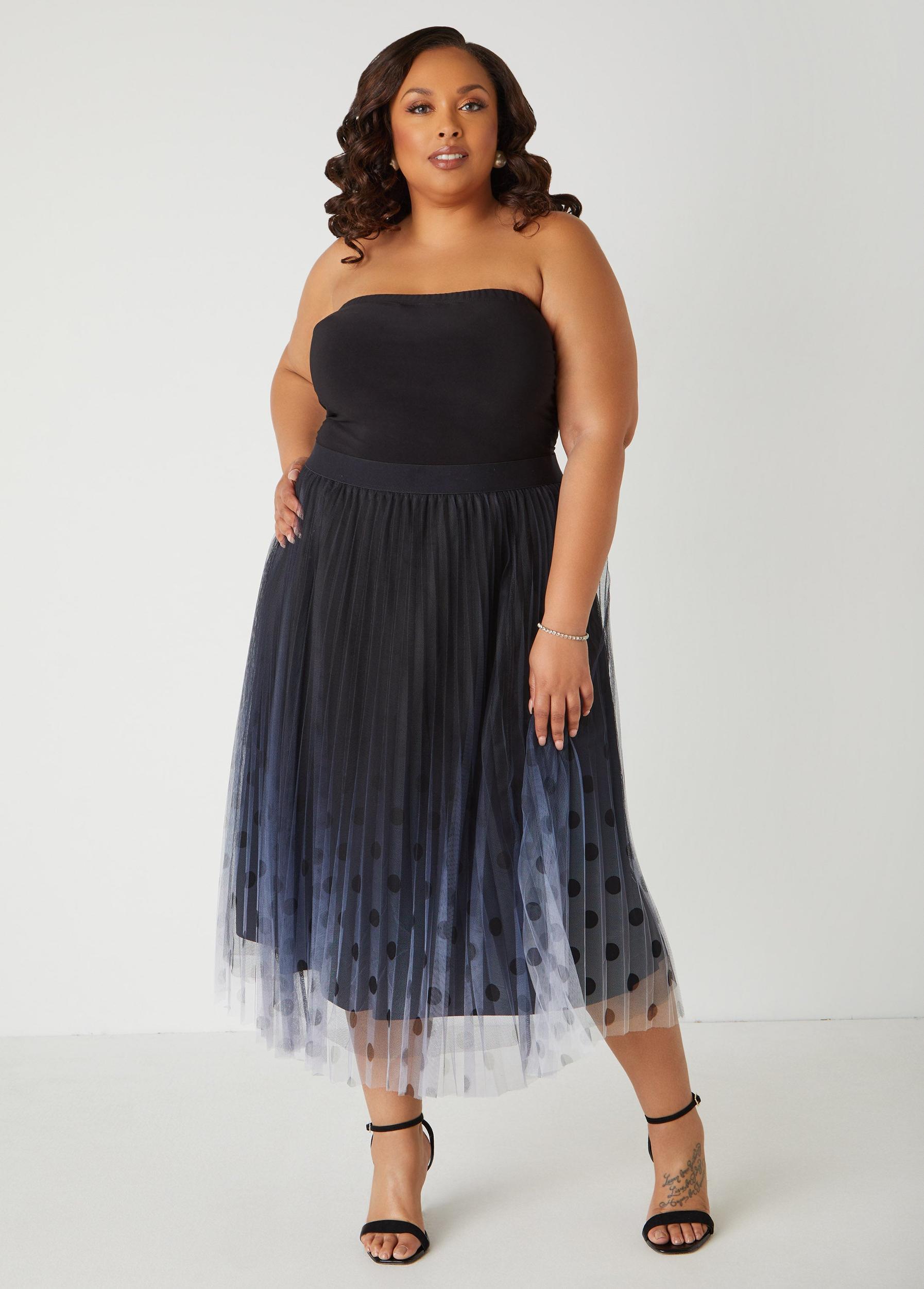 Ombre Polka Dot Midaxi Skirt Product Image