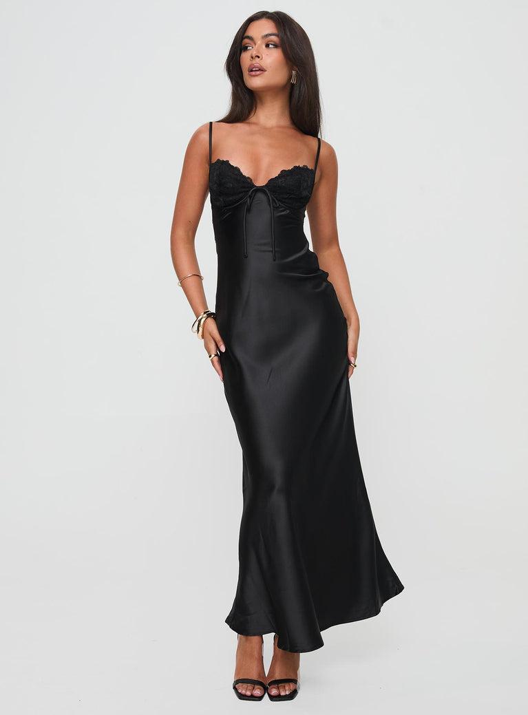 Fadyen Bias Cut Maxi Dress Black Product Image