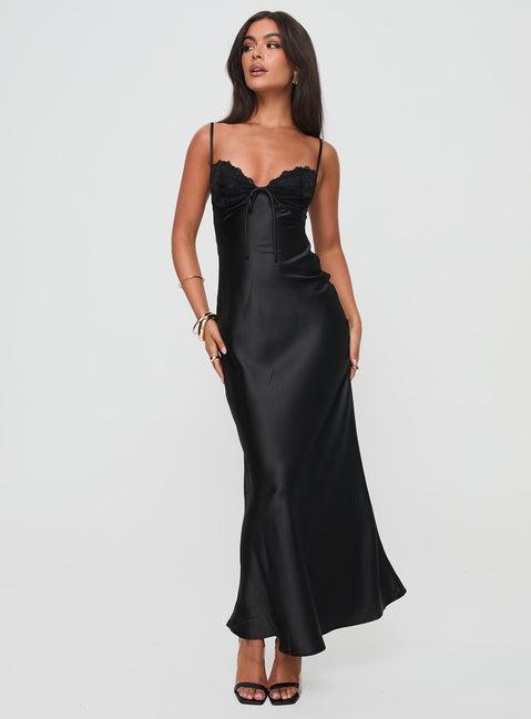 Fadyen Bias Cut Maxi Dress Black Product Image