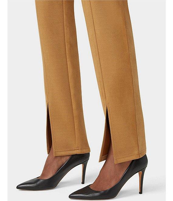 HUE High-Rise Suede Straight Split Front Leggings Product Image