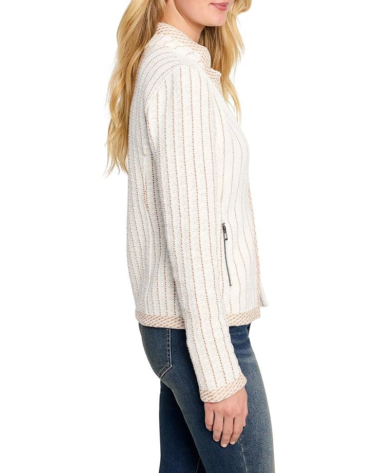 Weave Mix Knit Zip Jacket Product Image