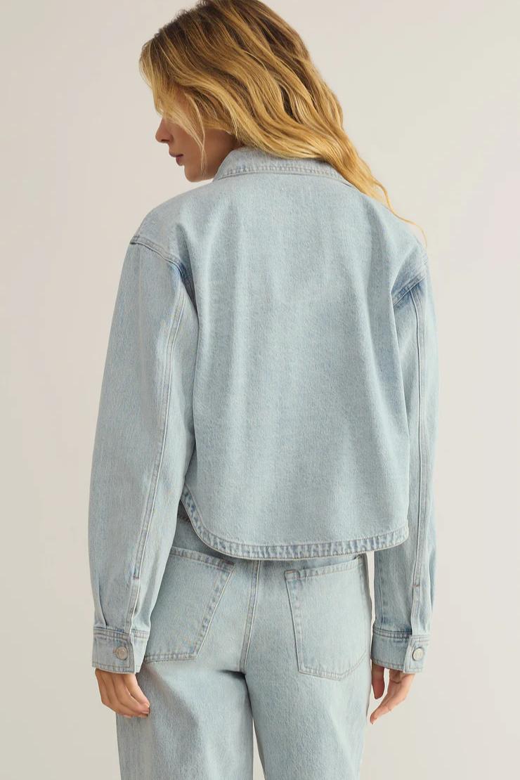 All Day Cropped Denim Jacket Product Image