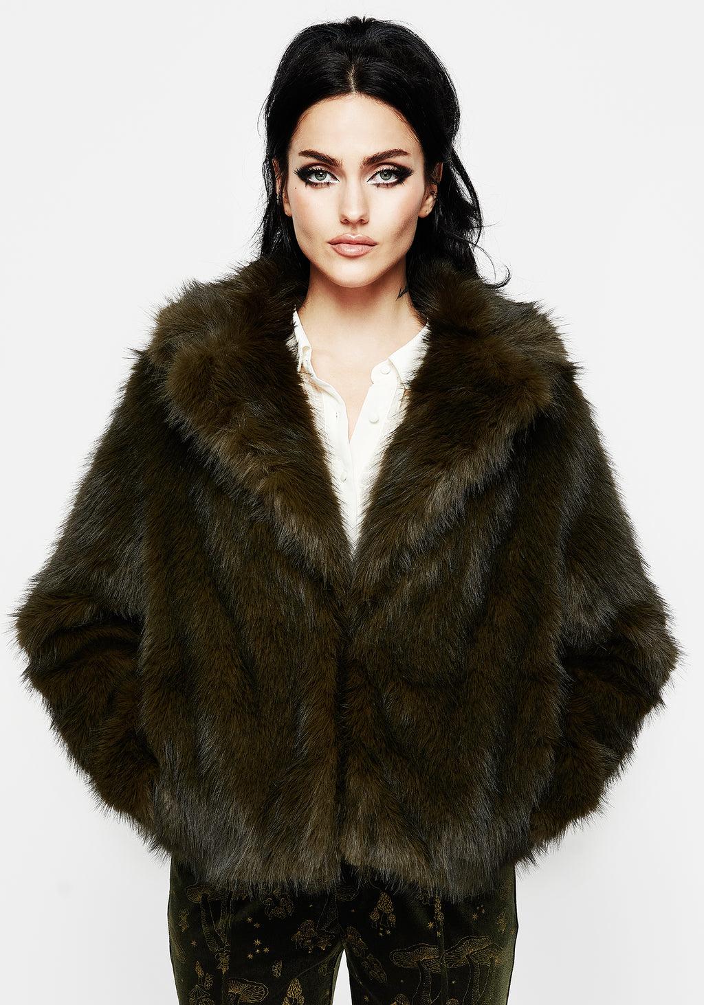 Monstrum Cropped Faux Fur Jacket Product Image