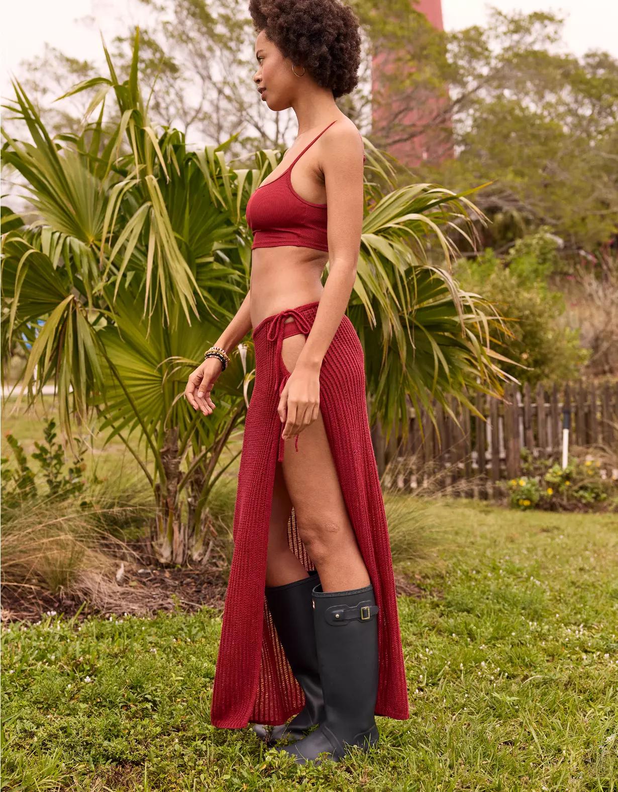 Aerie Crochet Wrap Sarong Product Image