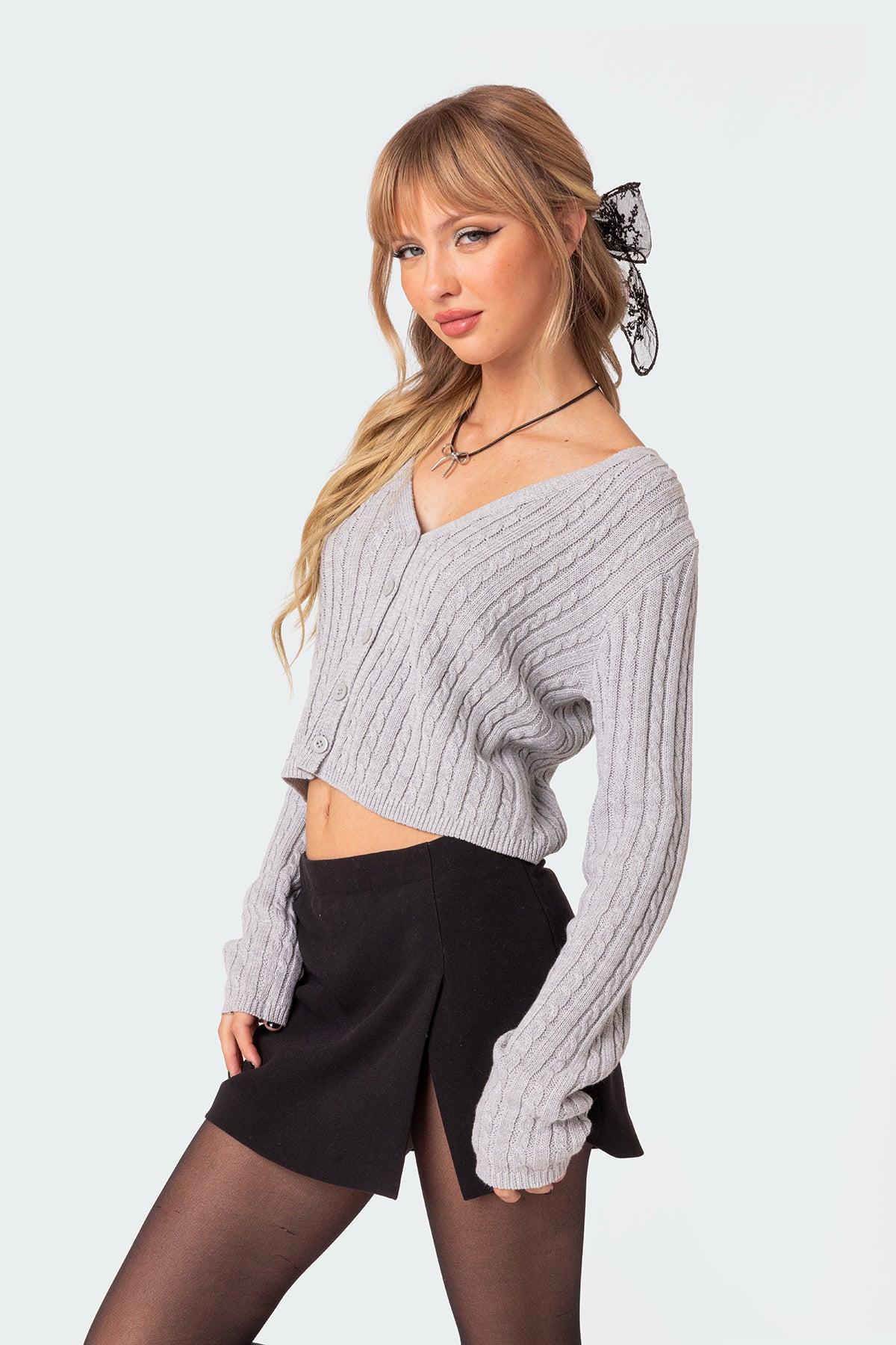 Elliot Cable Knit Cardigan Product Image