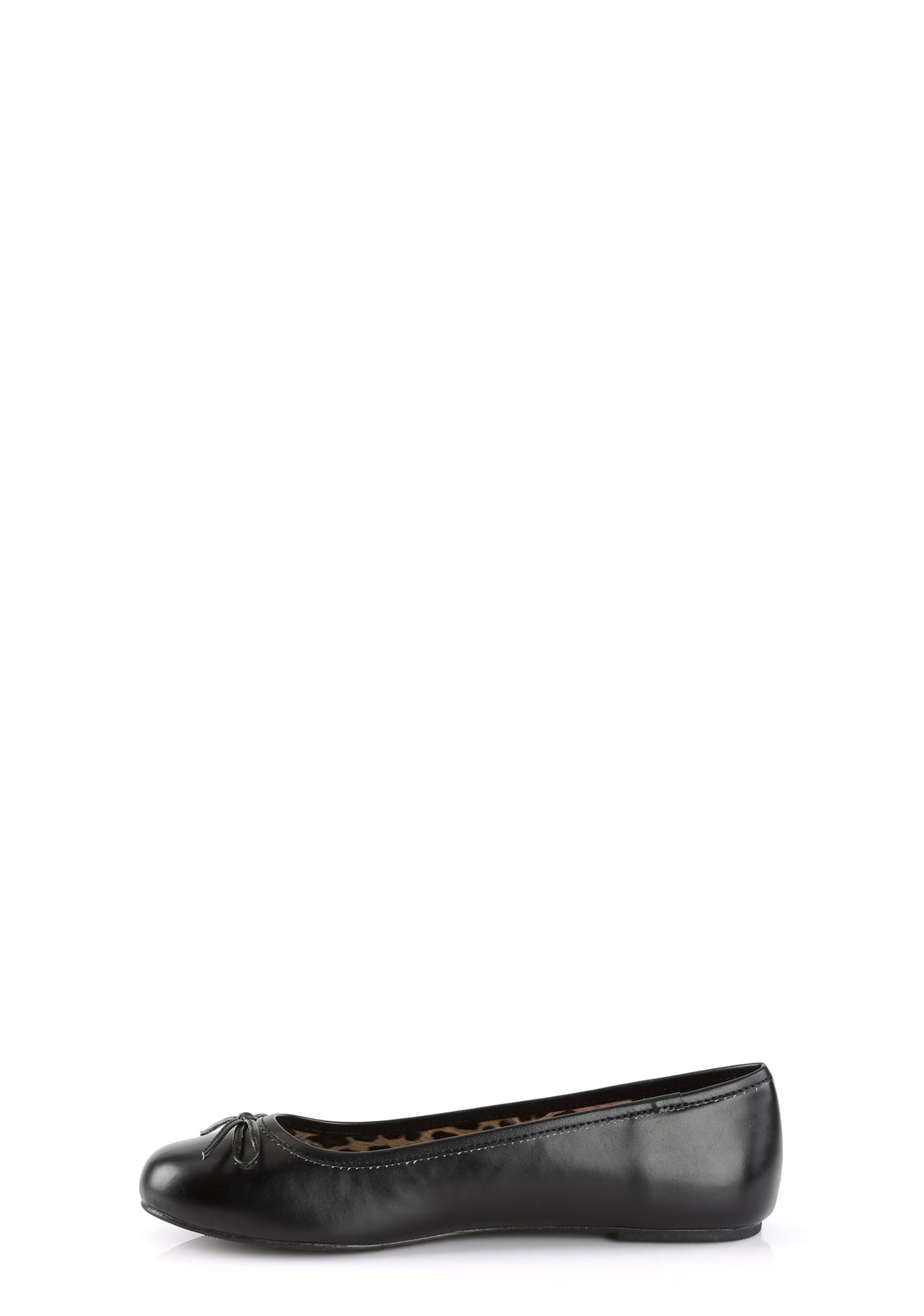 Pleaser Anna-01 Ballet Flats - Black Product Image