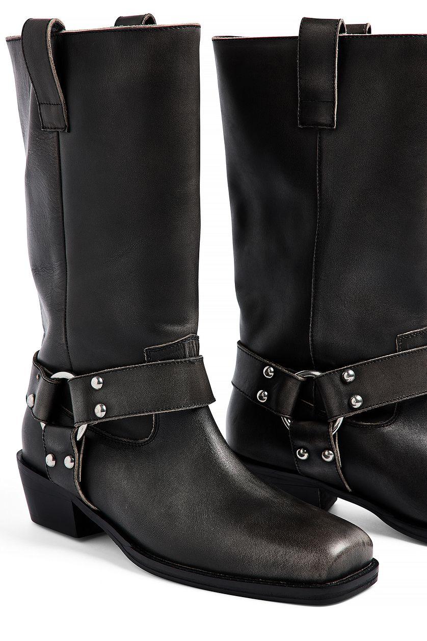 Leather Moto Boots Product Image