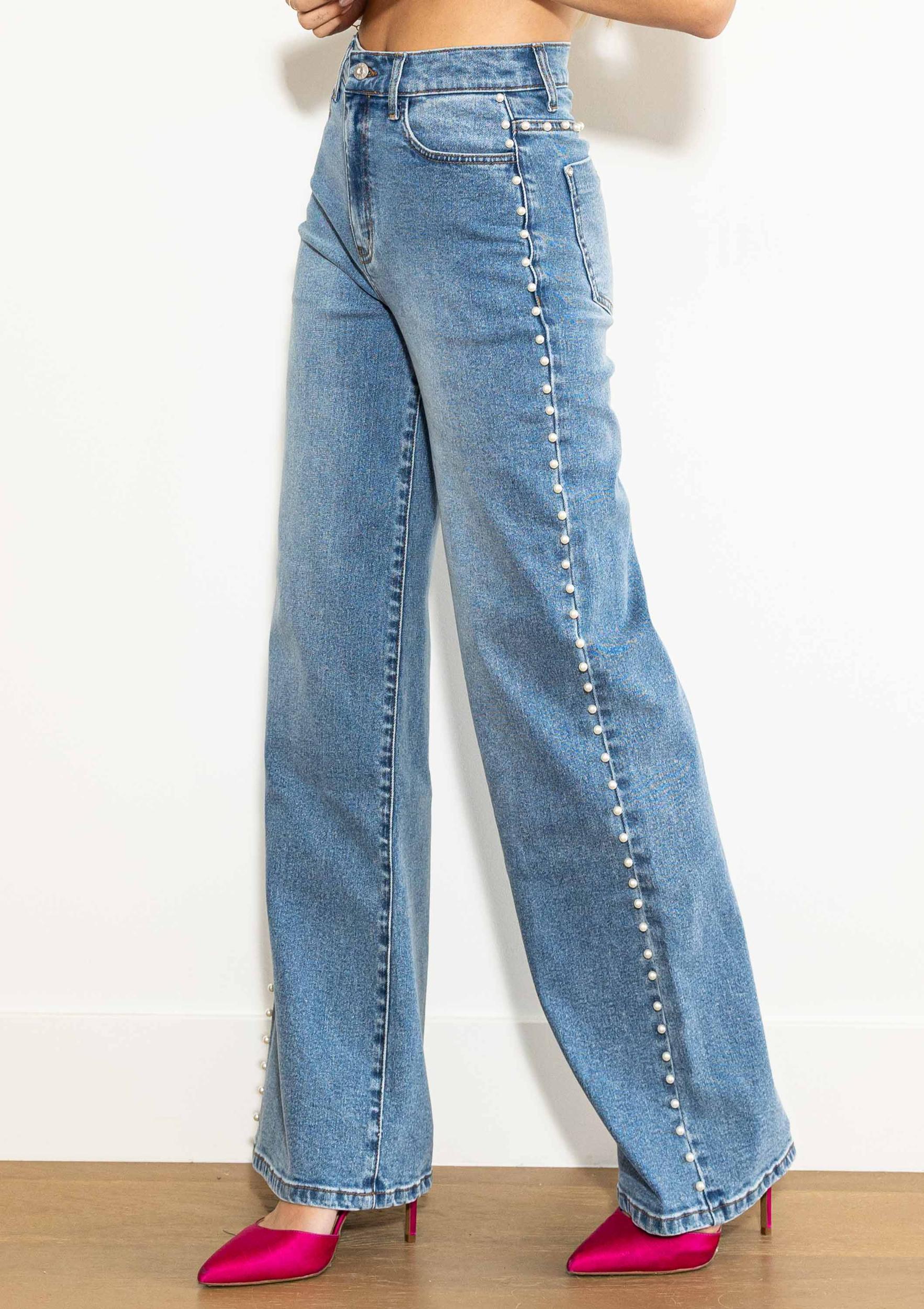 Pearl High-Rise Wideleg Jeans Product Image