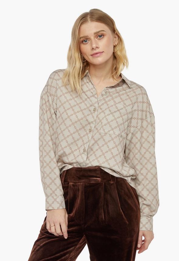 JustFab Margaux Platform Loafer Pump Womens Black/ White Size 8.5 Product Image