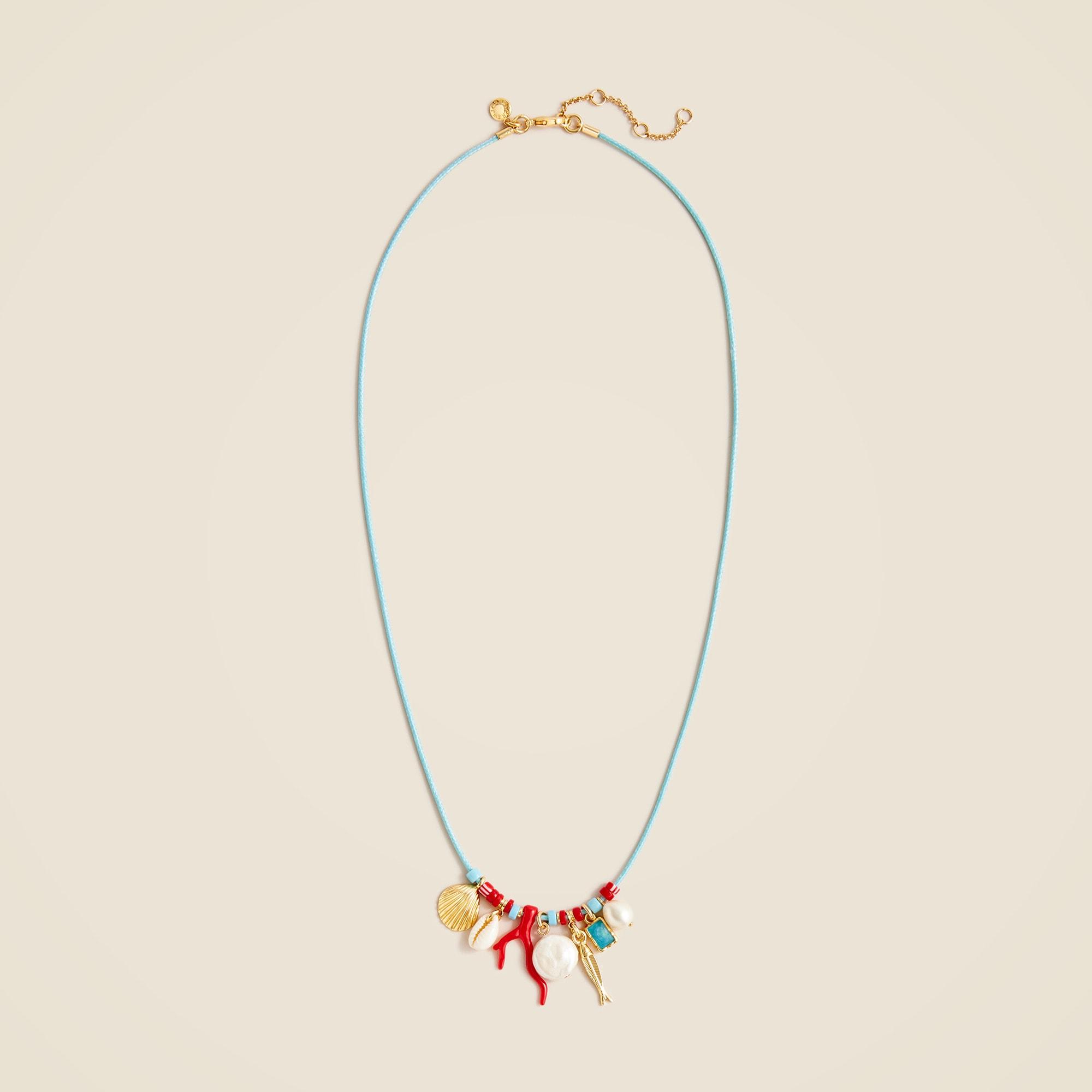 Beaded nautical charm necklace Product Image