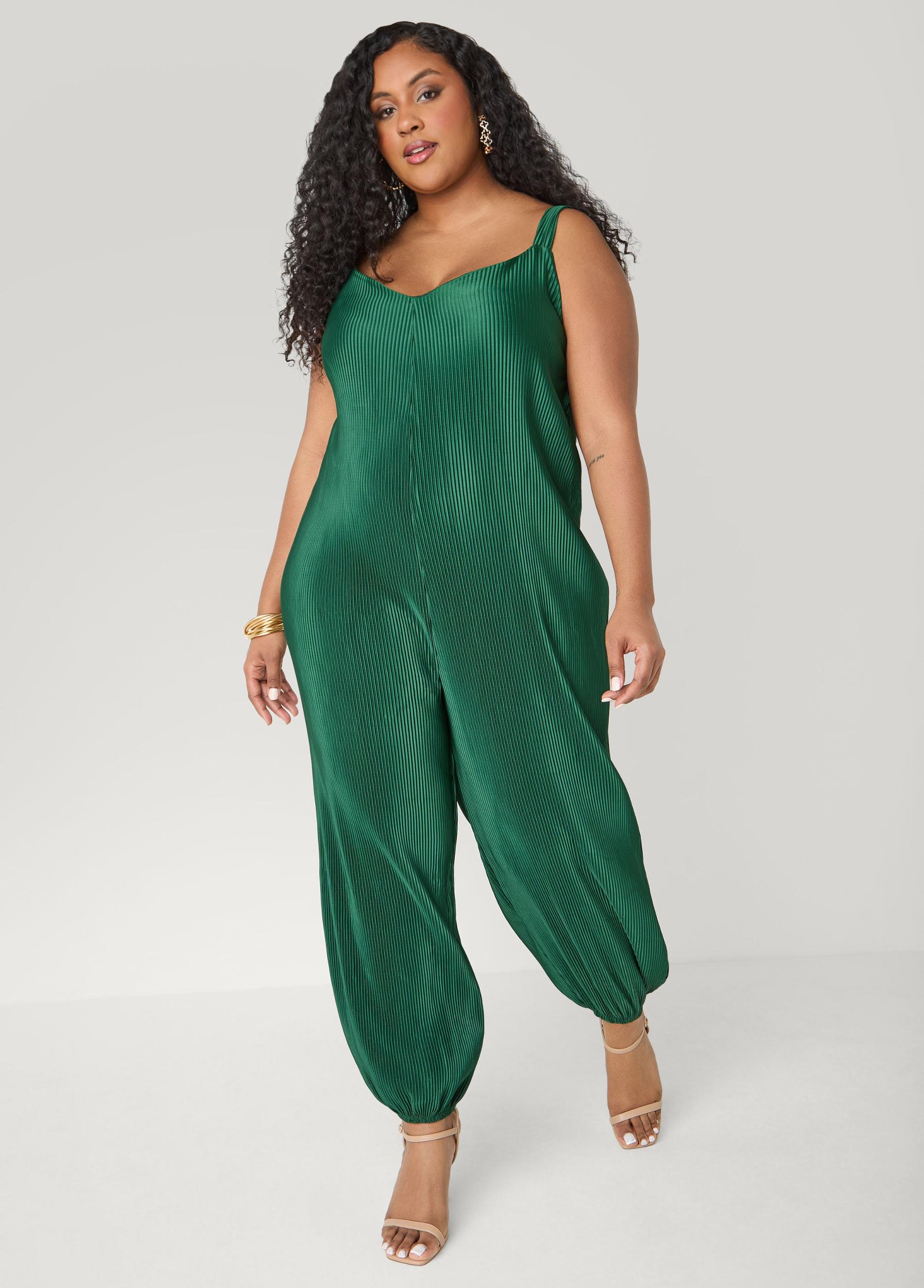 Plisse Satin Balloon Pant Jumpsuit Product Image