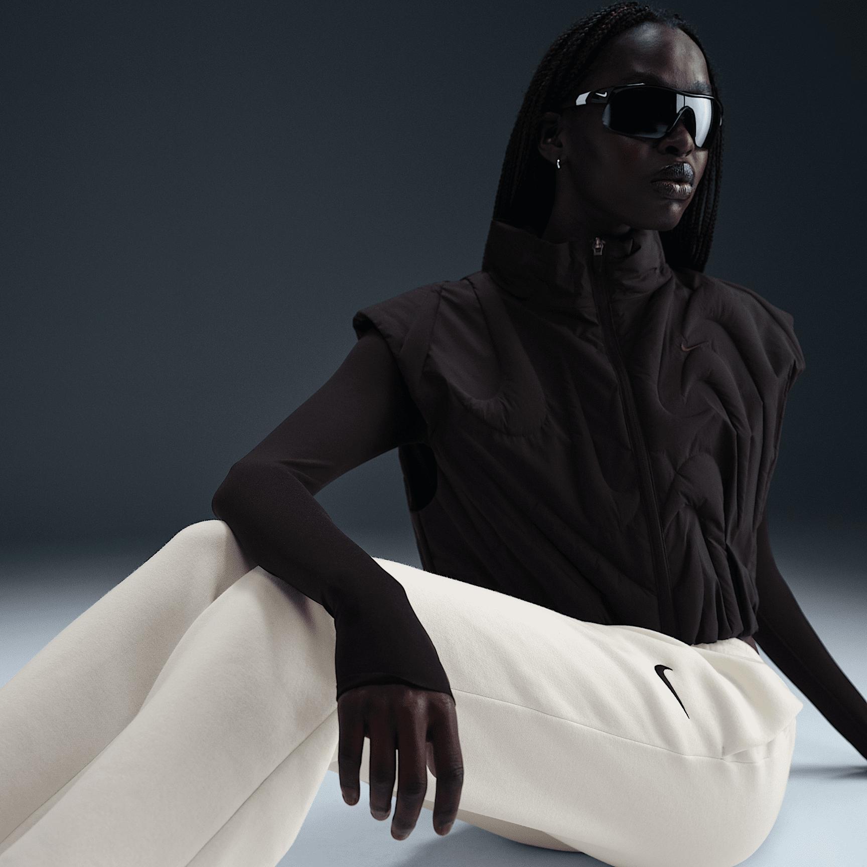 Womens Nike Sportswear Phoenix Fleece Mid-Rise Open-Hem Pants | HQ7723-133 Product Image