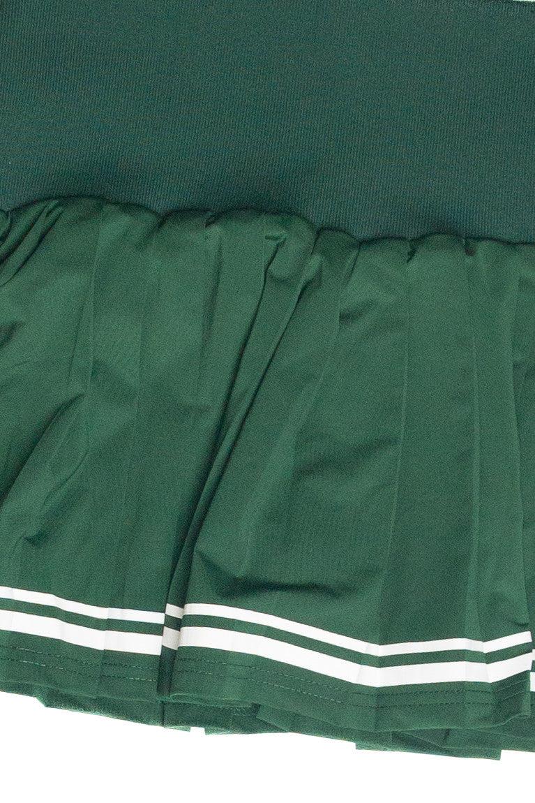 Stripe Hem Pleated Skirt Product Image