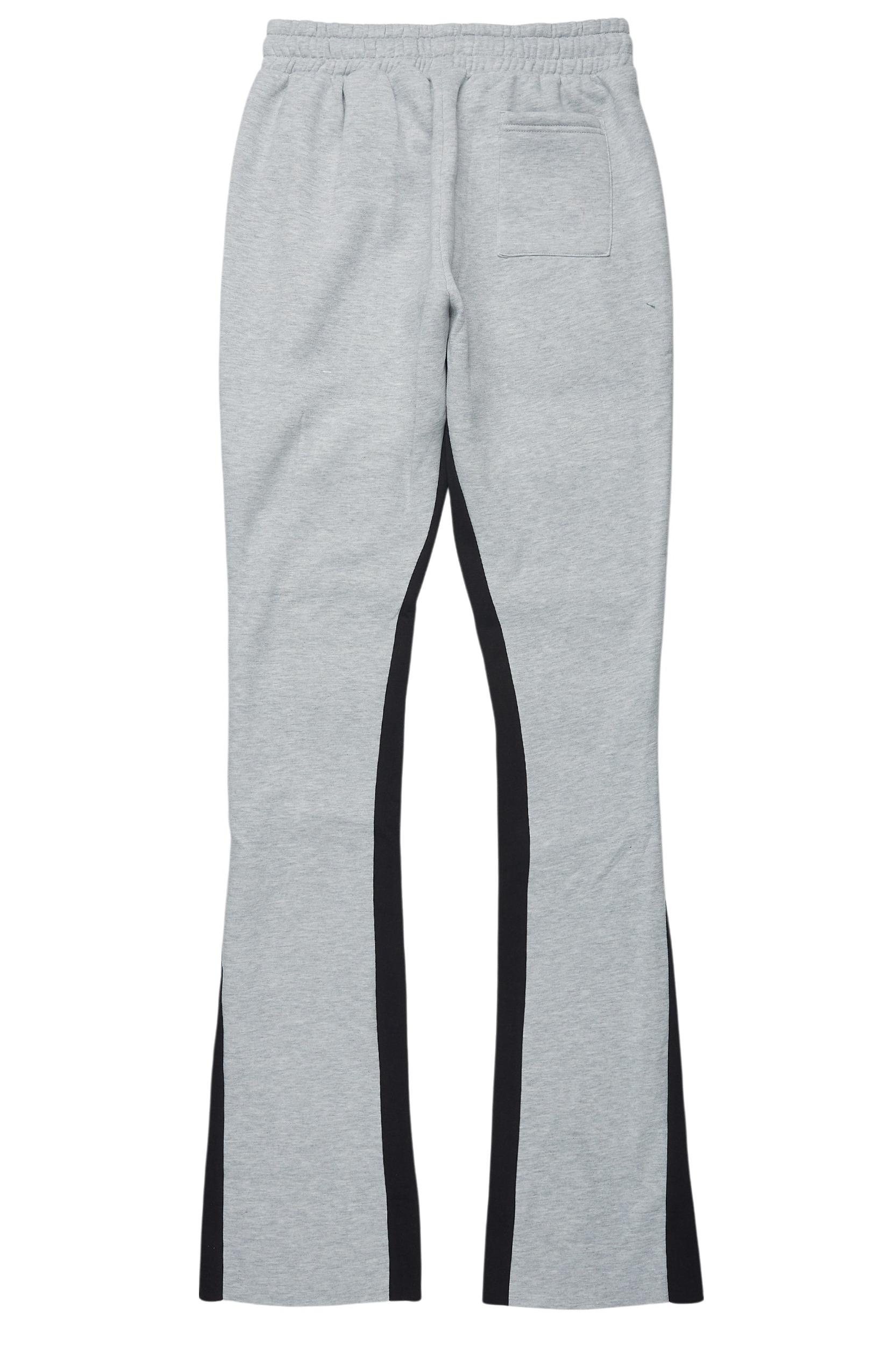 Antoon Heather Grey Stacked Flare Track Pant Male Product Image