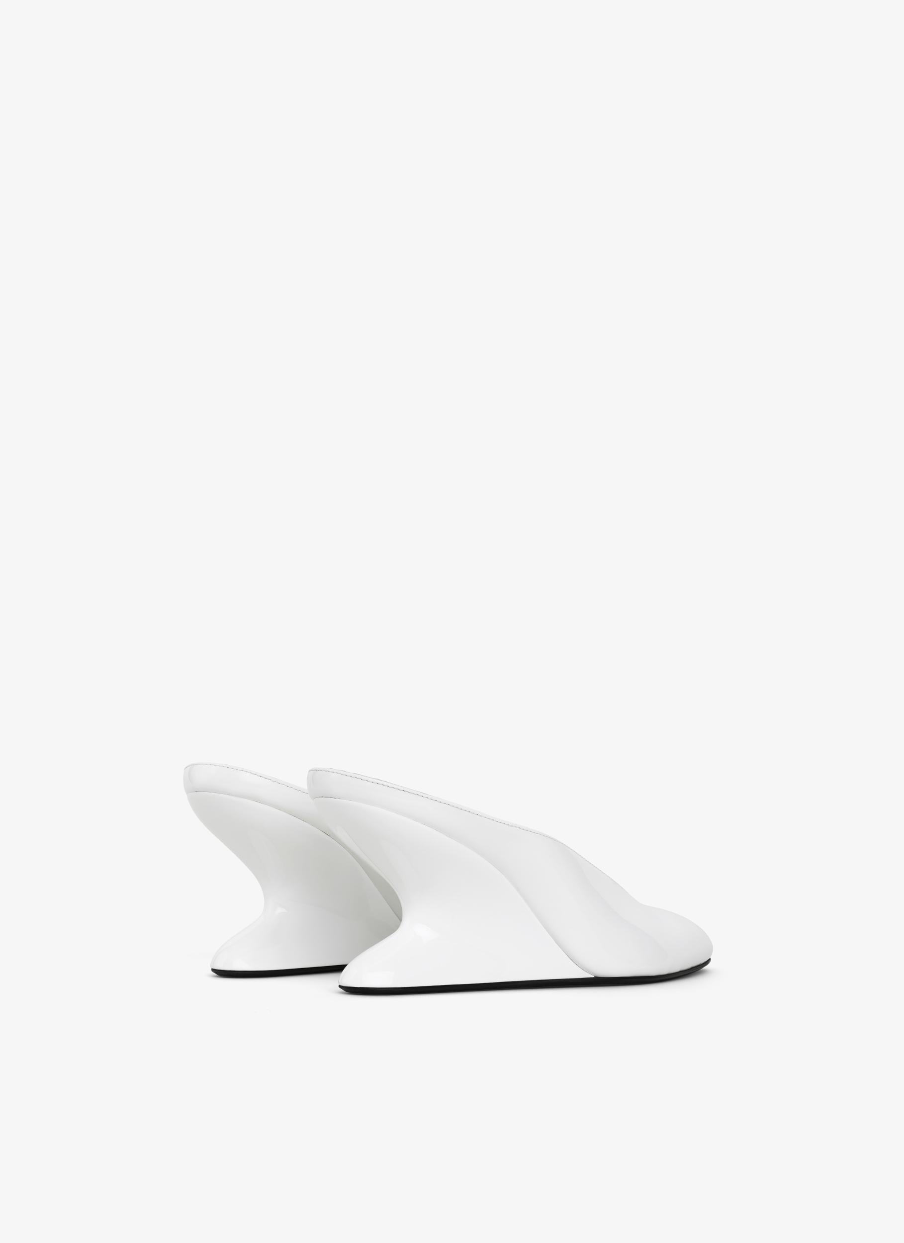 WHITE CURVE WEDGE MULES Product Image