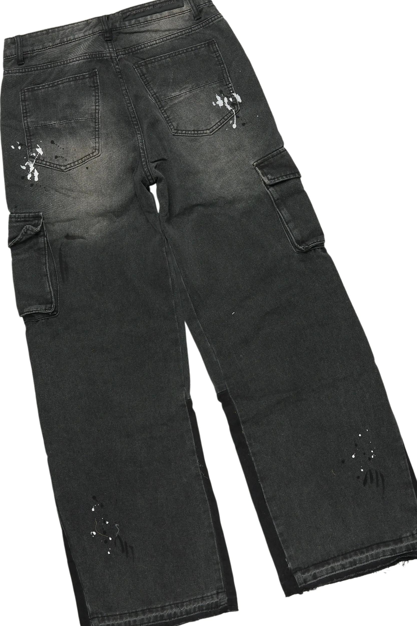 States Grey Mohair Hoodie/Baggy Fit Jean Bundle Male Product Image