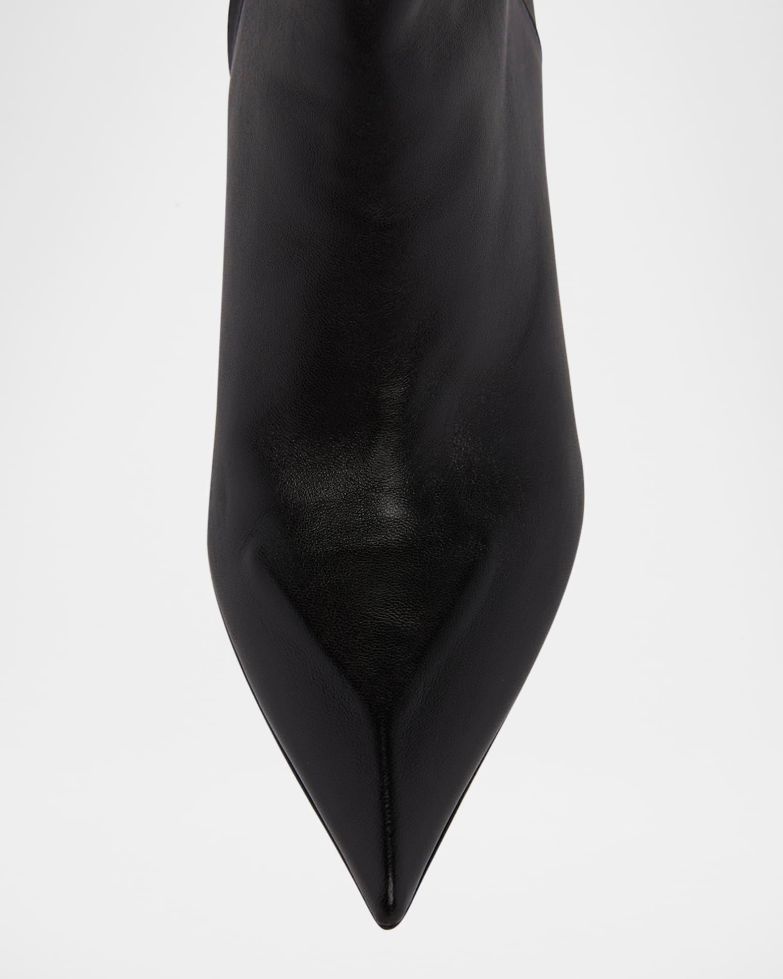 Christine Leather Zip Ankle Booties Product Image