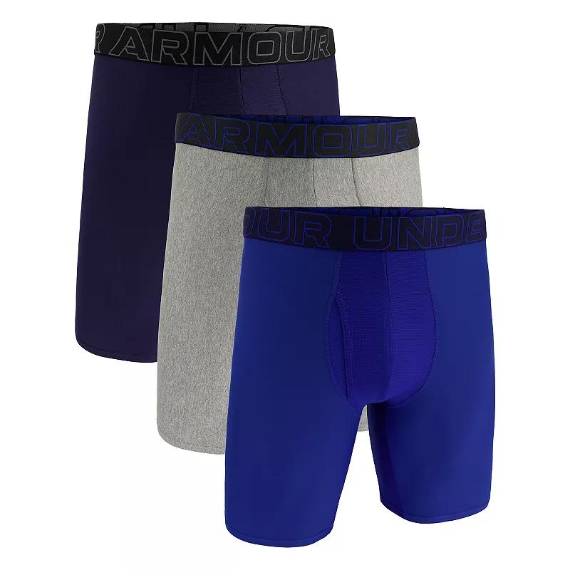 Men's Under Armour 3-pack Performance Tech 9-in. Long Leg Boxer Briefs,  Product Image