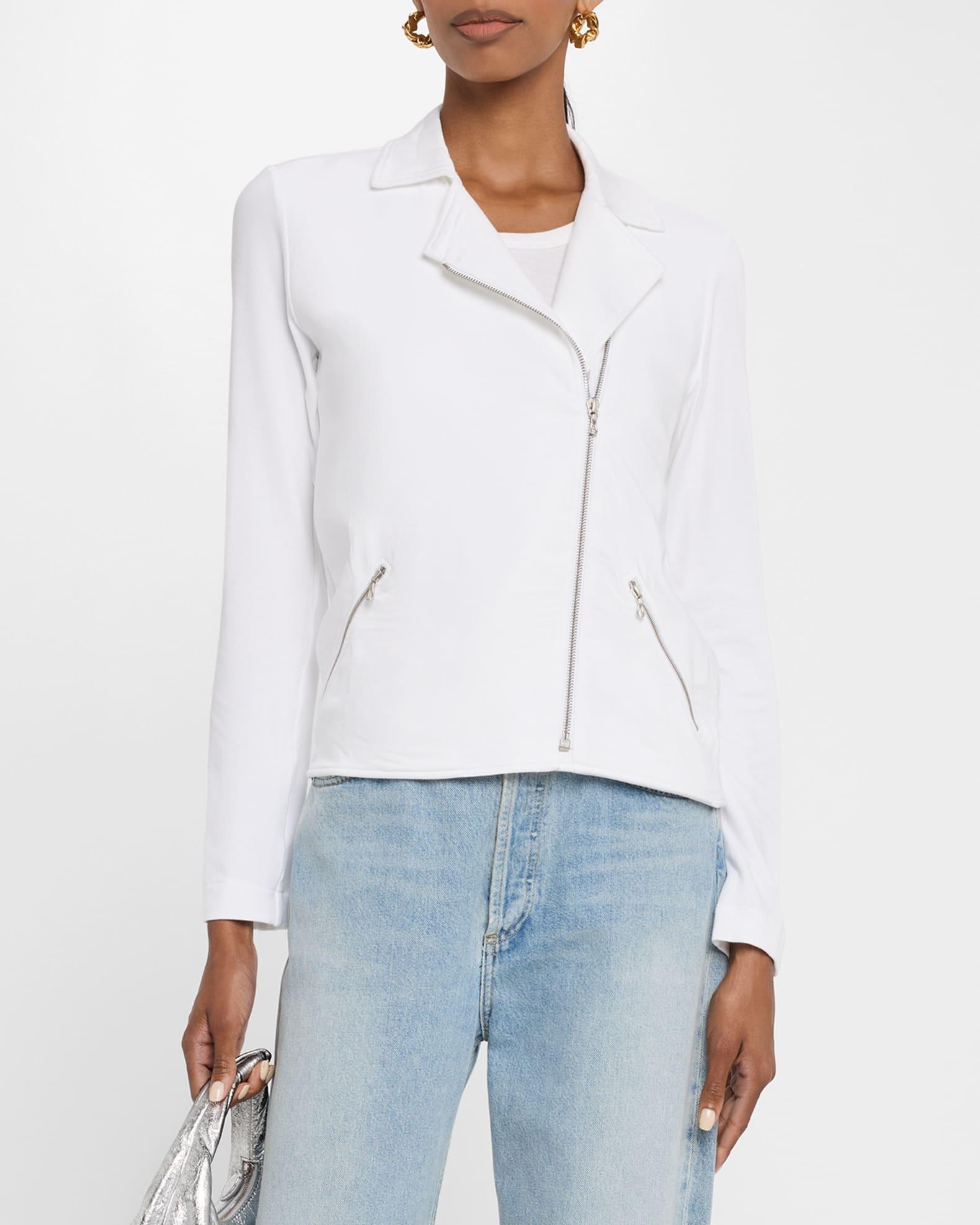 Zip-Front French Terry Moto Jacket Product Image