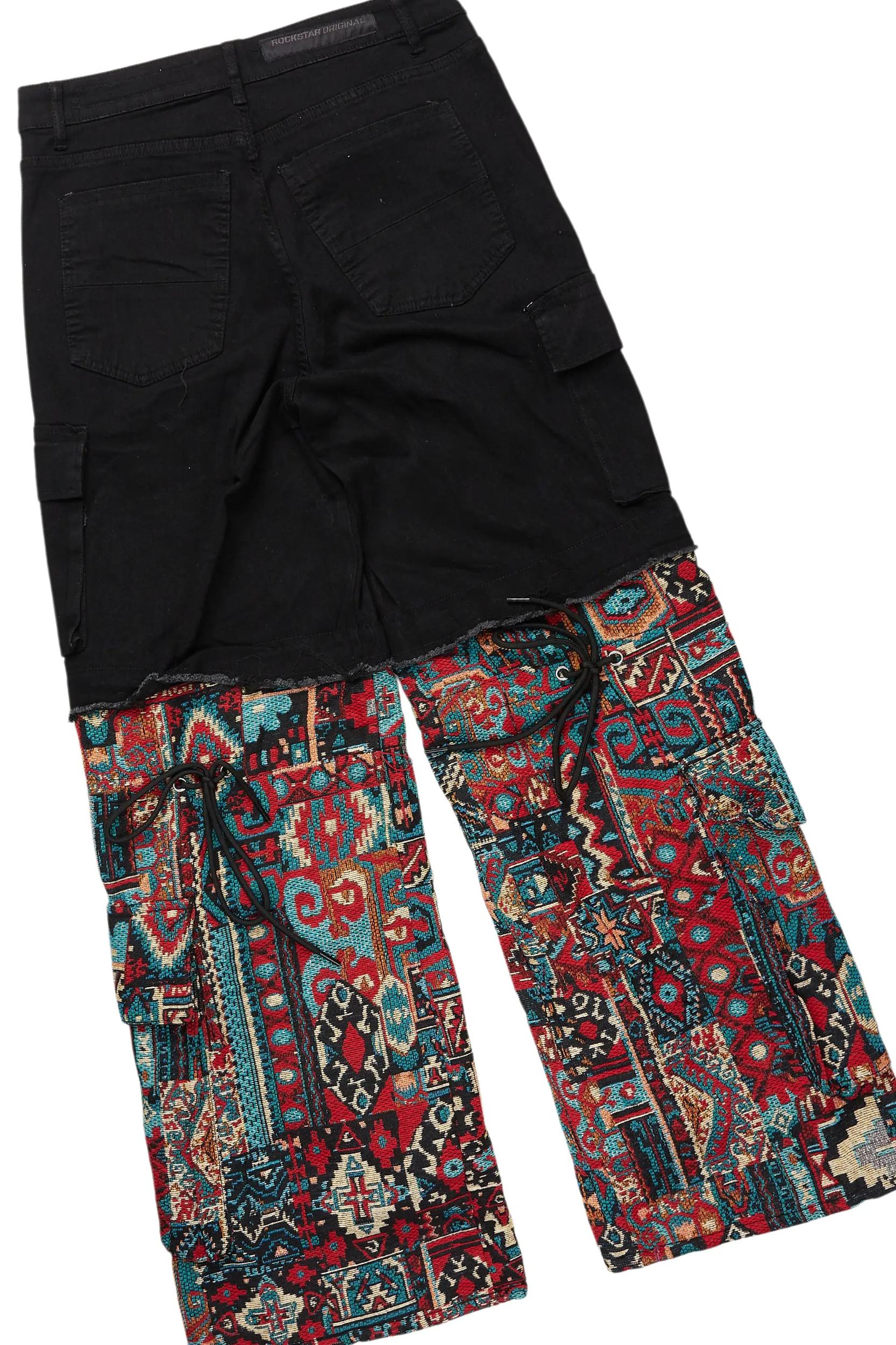 Lake Black/Red T-Shirt/Tapestry Baggy Jean Bundle Male Product Image